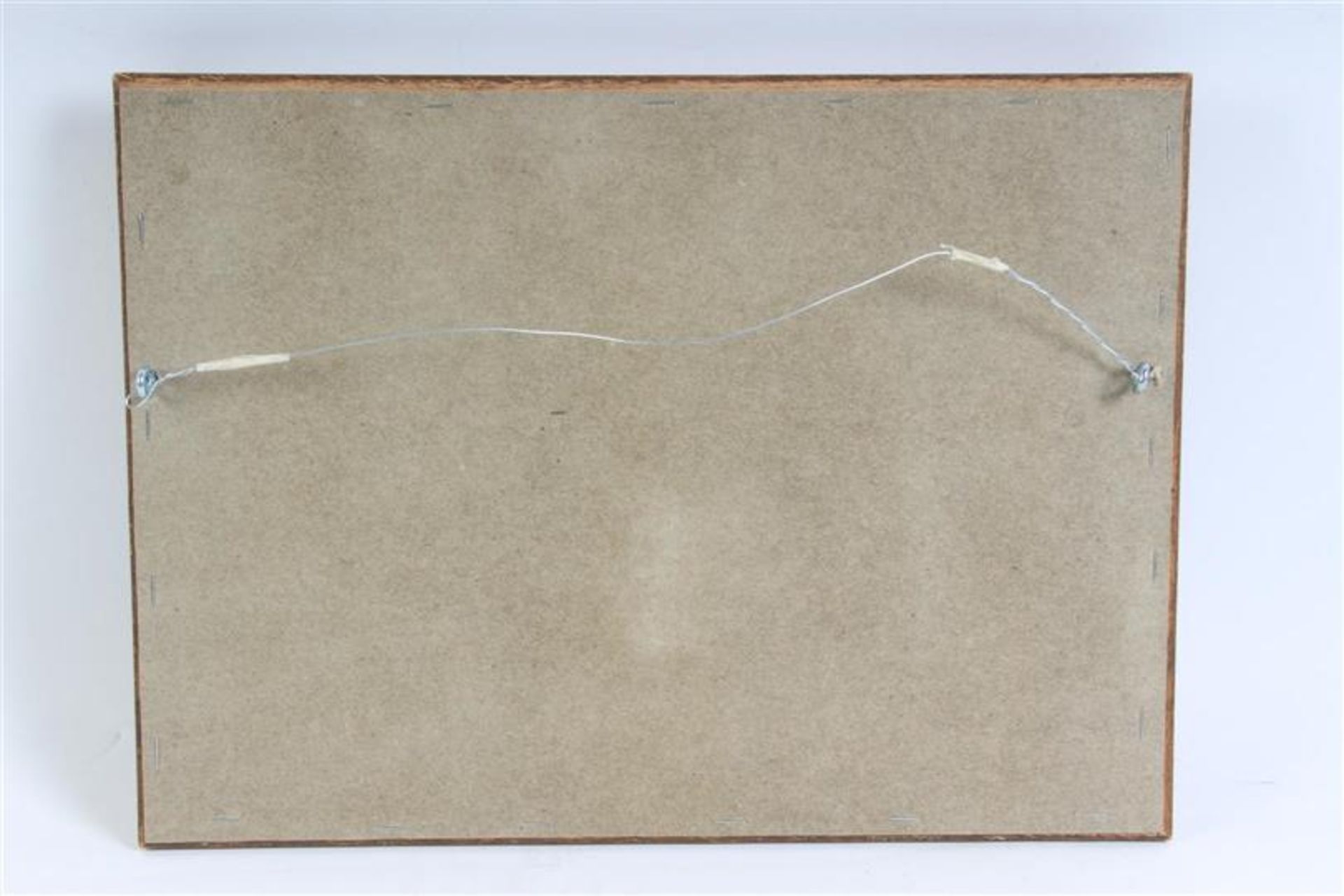 Schilderij op paneel, 'Strandgezicht', gesigneerd J. Hoek. HxB: 19 x 28 cm. - Bild 3 aus 4