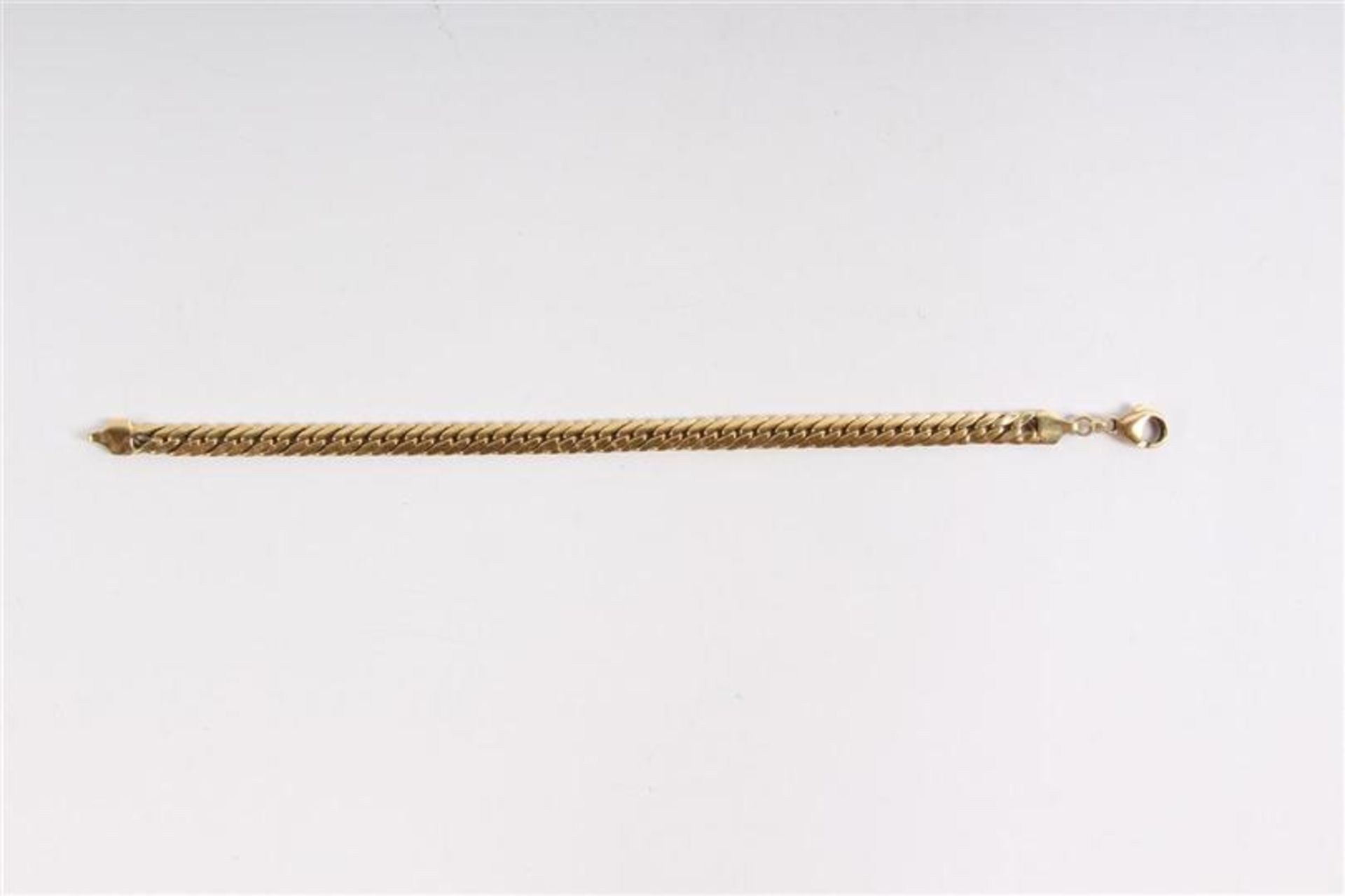 Gouden schakelarmband. Gewicht: 7.2 g. - Bild 3 aus 3