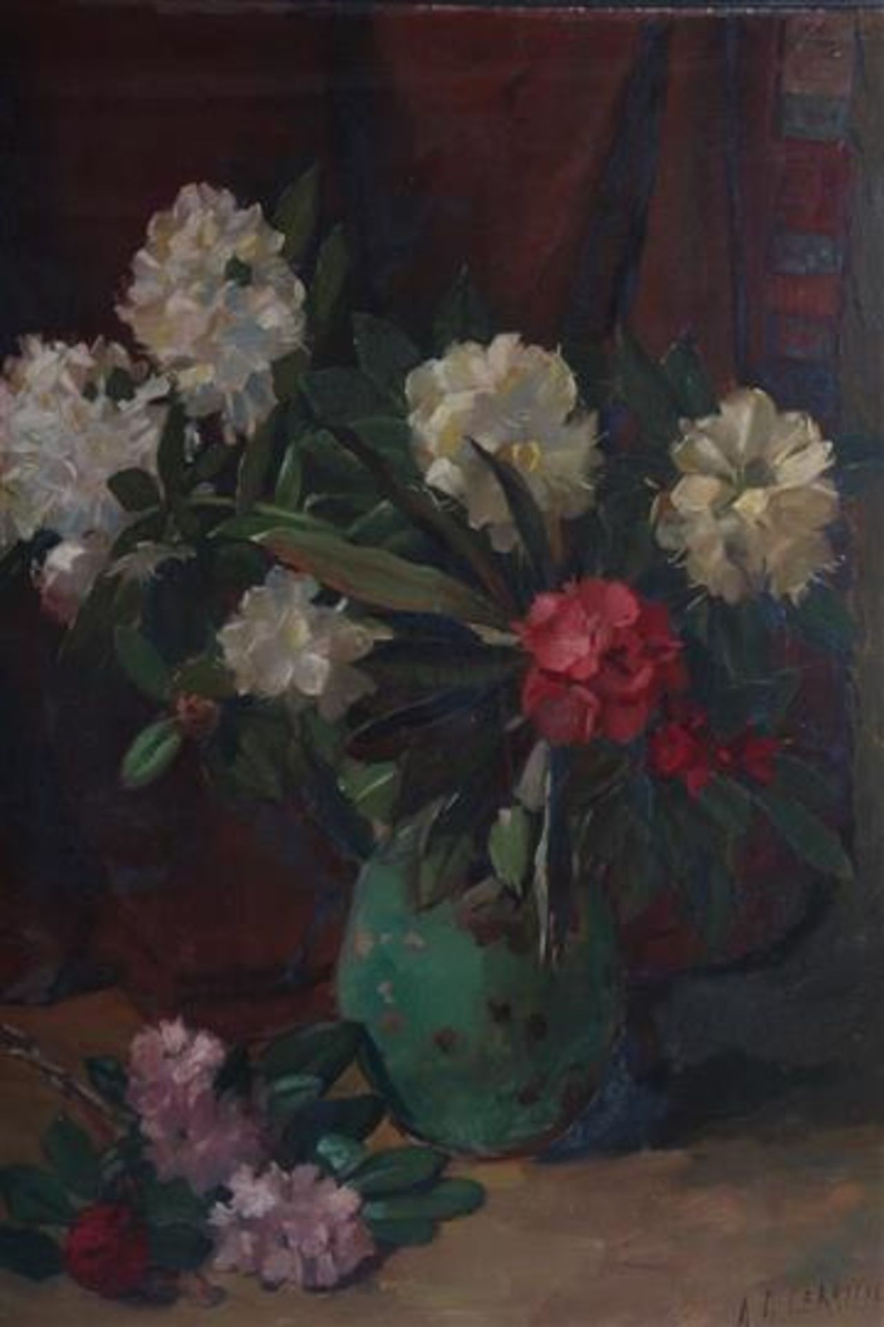 Schilderij, olieverf op doek, 'Bloemstilleven'. Albertus Gradus Gerritsen (1897-1989) HxB: 90 x 73 - Bild 2 aus 4