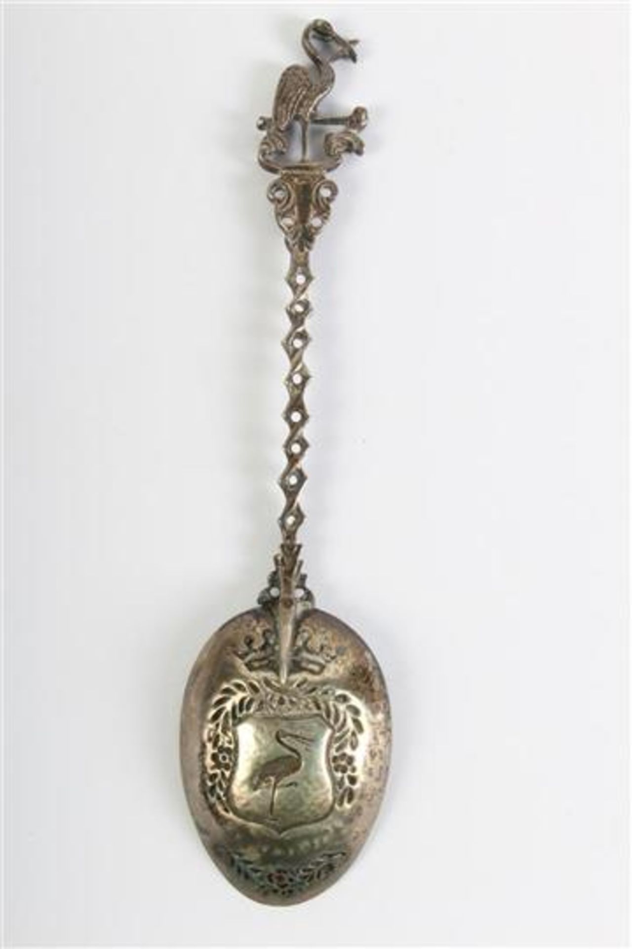 Zilveren geboortelepel 's Gravenhage', Hollands gekeurd. L: 18 cm. - Bild 3 aus 3