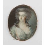 Navolger Johann Friedrich August Tischbein (1751-1812) An oval miniature portrait of Princess van