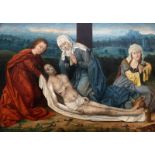 Antwerpse School 16e eeuw The Lamentation. Circa 1520. Unsigned. Olie/tempera op paneel 31 x 43,5