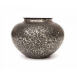 Jan Kriege (1884-1944) A hammered pewter vase, circa 1930, signed underneath with maker's mark. 13,5