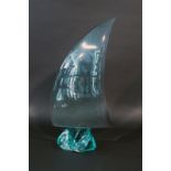 Giorgio Berlini, glass sailing boat, signed, h. 61 cm. 27.00 % buyer's premium on the hammer price,