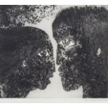 Ans Wortel (1929-1997), etching-aquatint, 30-70, sig. b.r., dim. 30 x 34 cm. 27.00 % buyer's