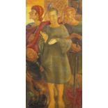 Henri Jonas (1878-1944), oil on triplex, Mockery of Christ, dim. 65 x 34 cm. 27.00 % buyer's