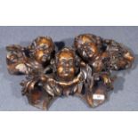 Oak sculpture, 3 putto heads, 18th/19th century, l. 42 cm. 27.00 % buyer's premium on the hammer