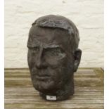 Bronze bust of a man, with monogram, h. 28 cm. 27.00 % buyer's premium on the hammer price, VAT