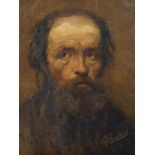 G.G.A. Eberhard (1879-1949), oil on canvas, Portrait of a man, sig. b.r., wear and tear, dim. 43 x