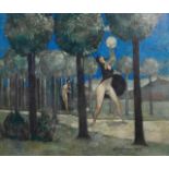 W.J.M. Hofhuizen (1915-1986), oil on canvas, Idyllic landscape with nudes, sig. b.r., 1977, dim. 59