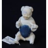 Chinese porcelain boy, Tek Sing Cargo (1822), one leg is missing, Provenance: Nagel Auktionen (6x)