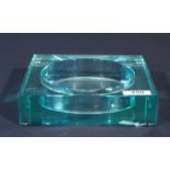 Giorgio Berlini, glass square dish, dim. 17 x 17 cm. 27.00 % buyer's premium on the hammer price,