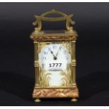 English carriage clock, art nouveau period, Richard & Cie, Paris, h. 15 cm. 27.00 % buyer's premium
