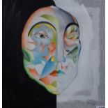 Oil on board, Face, sig. b.r. 'Mula', dated '98, dim. 30 x 30 cm. 27.00 % buyer's premium on the