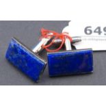 Cufflinks, set with lapis lazuli 27.00 % buyer's premium on the hammer price, VAT included
