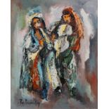 Zoltan Perlmutter (1922-2003), oil on canvas, Gypsy couple, sig. b.l., dim. 49,5 x 38,5 cm. 27.00 %