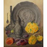 G. van der Aa (1883-1950), oil on panel, Stillife, sig. b.r., dated '47, dim. 43 x 36 cm. 27.00 %