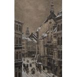 Johan van der Kooy, lithograph, Kleine Staat 1917 Maastricht, monogram b.r., dim. 40 x 24 cm. 27.00