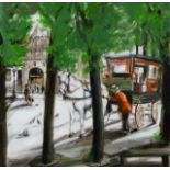 Theo Kuypers, Rondrit door de stad Maastricht (Tour of Maastricht), dim. 50 x 50 cm. 27.00 % buyer'