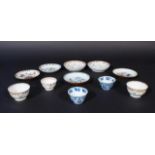 5 Chinese porcelain cups and 6 saucers, 18th/19th century, various models, ages and conditions (