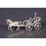 Dutch silver miniature carriage, second amount 27.00 % buyer's premium on the hammer price, VAT