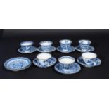9 Chinese porcelain saucers, 18th and 19th century, various sizes and motifs + 7 Chinese porcelain