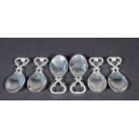 6 silver-plated amuse spoons (6x) 27.00 % buyer's premium on the hammer price, VAT included