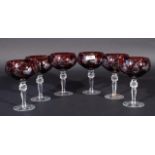 6 Bohemian crystal glasses (6x) 27.00 % buyer's premium on the hammer price, VAT included