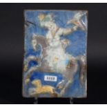 Persian glazed earthenware tile, dim. 24 x 17,5 cm. 27.00 % buyer's premium on the hammer price,