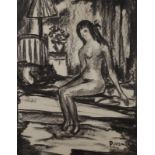 Paul Permeke (1918-1990), charcoal drawing, Nude woman, sig. b.r., dim. 70 x 52 cm. 27.00 % buyer's