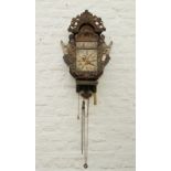 Frisian wall clock, 18th/19th century, one day clockwork, l. 70 cm. 27.00 % buyer's premium on the