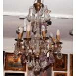 Crystal chandelier, 19th/20th century, h. 70 cm. 27.00 % buyer's premium on the hammer price, VAT