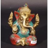 Bronze sculpture, Ganesha, h. 16 cm. 27.00 % buyer's premium on the hammer price, VAT included