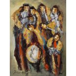 Zoltan Perlmutter (1922-2003), oil on board, Musicians, sig. b.l., dim. 60 x 45 cm. 27.00 % buyer's