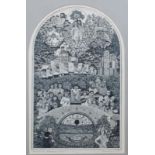 Yon Lanart, etching, Die Traume, sig. b.r., 1980, dim. 47 x 28,5 cm. 27.00 % buyer's premium on the