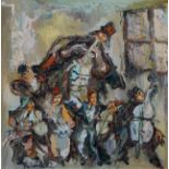 Zoltan Perlmutter (1922-2003), oil on canvas, Musicians, sig. b.l., dim. 49,5 x 49 cm. 27.00 %