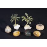 6 objects made from stones/minerals (6x) 27.00 % buyer's premium on the hammer price, VAT included