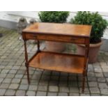 Wooden sidetable, with one drawer, 20th century, dim. 72 x 76 x 46 cm. 27.00 % buyer's premium on