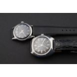 2 vintage steel wrist watches (2x) 27.00 % buyer's premium on the hammer price, VAT included