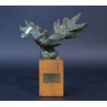 Bronze sculpture on marble base, Icarus, l. 13 cm. 27.00 % buyer's premium on the hammer price, VAT