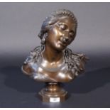 Jan Jozef Jacquet (1822-1898), bronze sculpture, Mascerade, no foundry mark, signed on back,