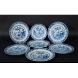 6 Chinese porcelain plates, 19th century, diam. 29 cm + Chinese porcelain plate, 19th century,