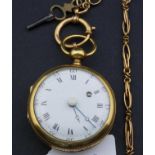 Gilt pocket watch with watch chain 27.00 % buyer's premium on the hammer price, VAT included