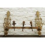 Wall candlestick, 20th century, patinated bronze, dim. 42 x 68 cm. 27.00 % buyer's premium on the