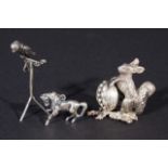 Miniature squirrel (metal), parrot (Dutch, second amount silver) and horse (metal) (3x) 27.00 %