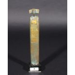 Bronze man on marble base, signed, h. 25 cm. 27.00 % buyer's premium on the hammer price, VAT