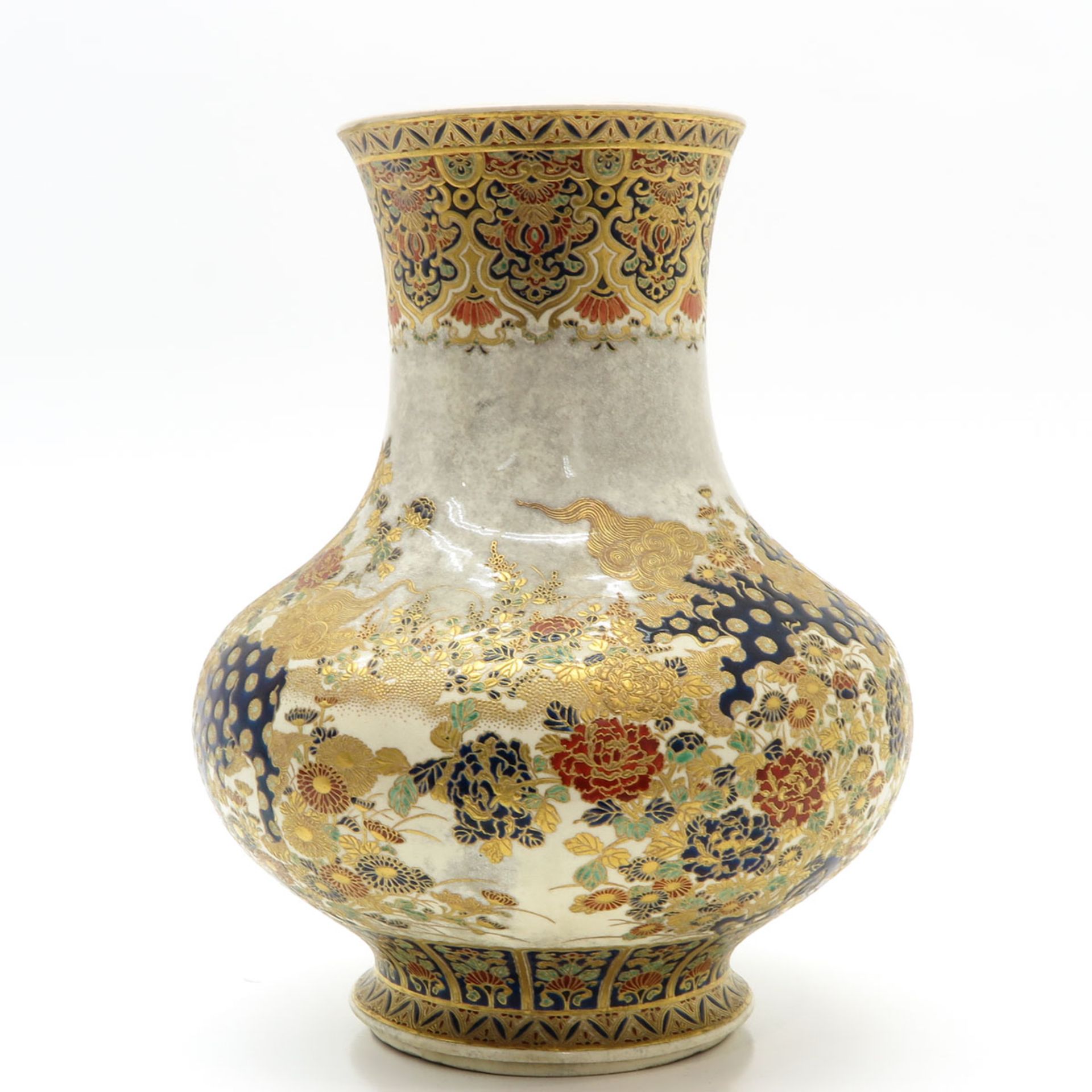 19th Century Japanese Porcelain Satsuma Decor Vase - Bild 2 aus 6
