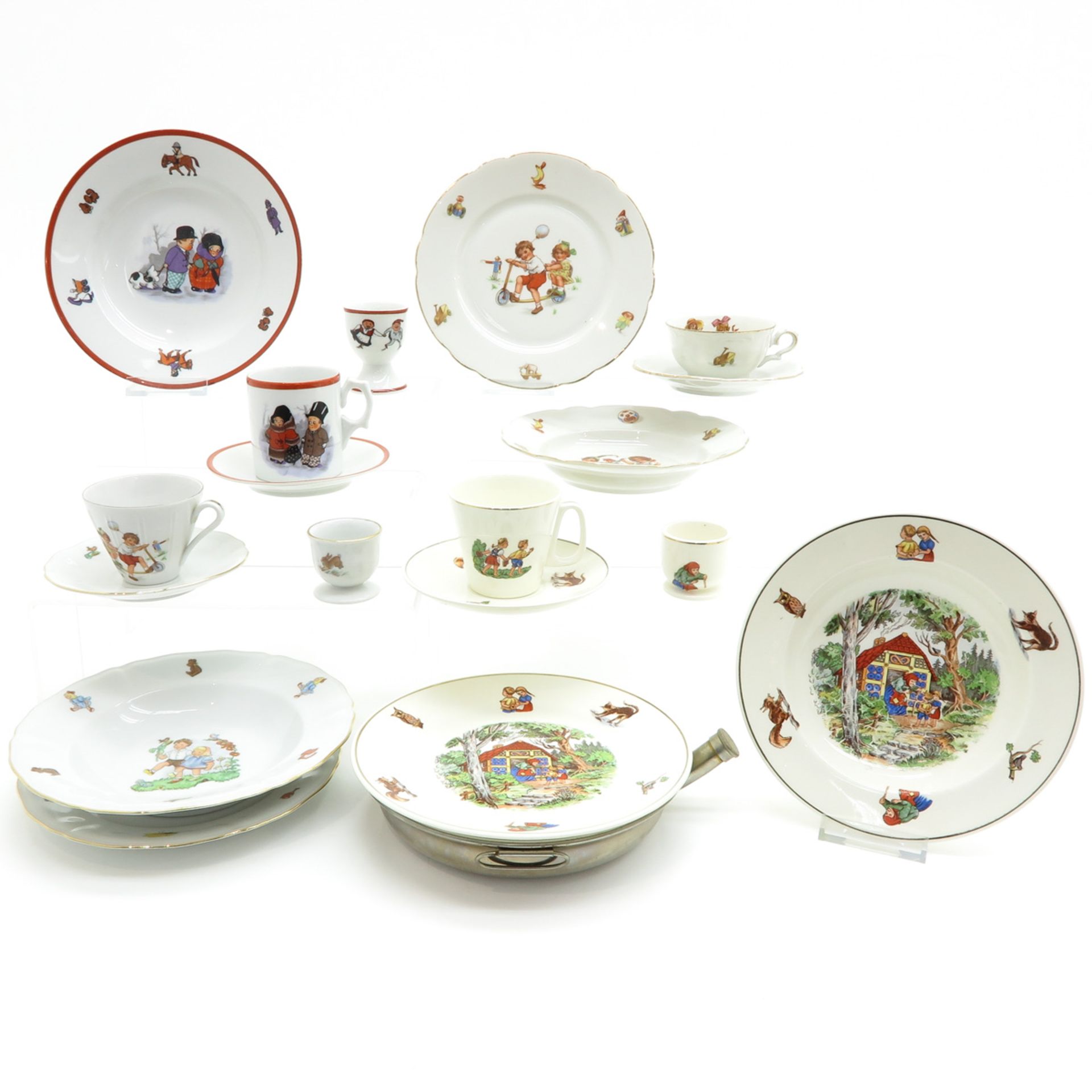 Lot of Diverse Vintage Children's Breakfast Sets