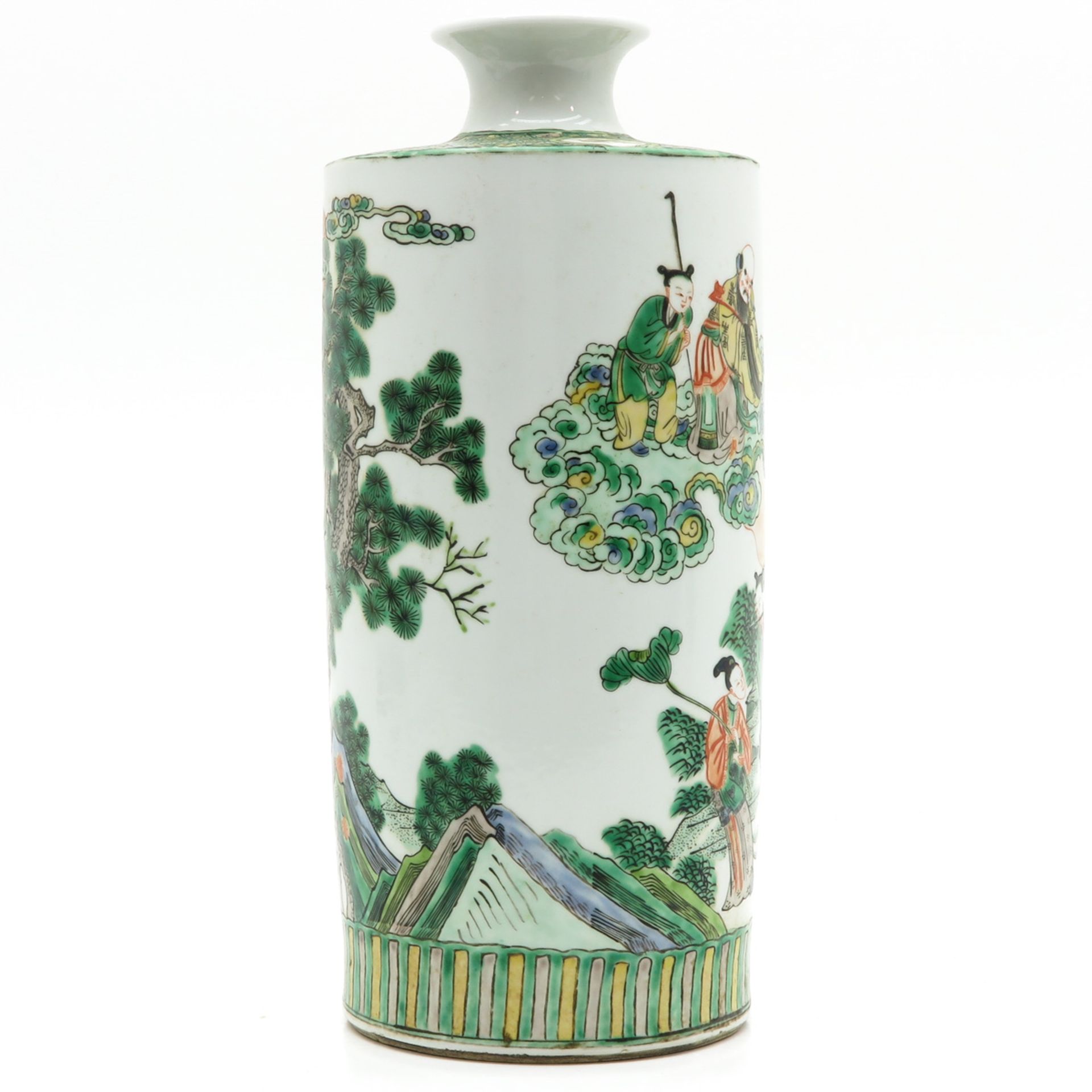 China Porcelain Famille Verte Decor Vase - Bild 4 aus 6