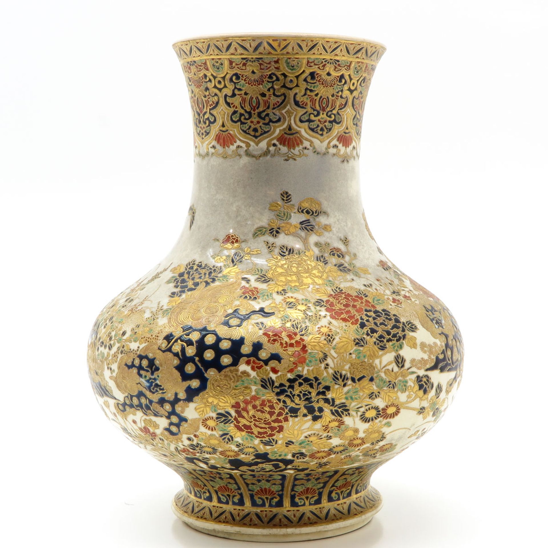 19th Century Japanese Porcelain Satsuma Decor Vase - Bild 4 aus 6